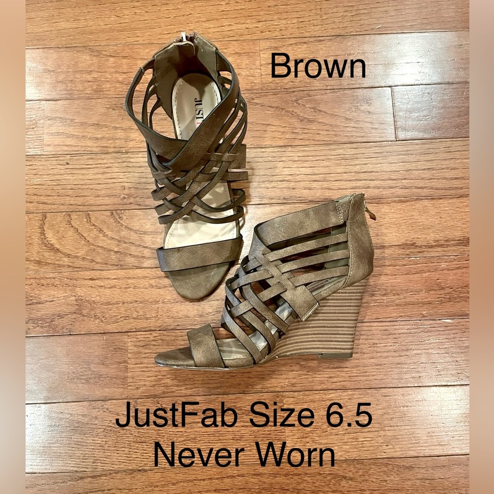 Brown JustFab Heels. Size 6.5